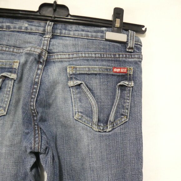 BABY BLUE JEANS | size 25 | Blue Distressed Denim Jeans - Picture 12 of 16